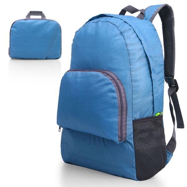 

ultra lightweight portable backpack foldable durable travel hiking backpack daypack for women/men ( blue ) load 20l