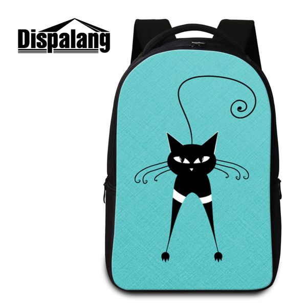 

dispalang men women lapbackpacks abstract cat blue school bags for teenagers boys girls large capacity notebook backpack