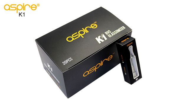 

cf vape aspire k1 tank/atomizer glassomizer standard/tpd bvc g-power packages original bvc 100% fit k1 for replacement coil batter jigx