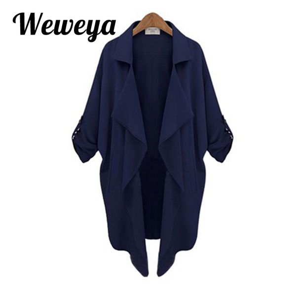

weweya 2018 lapel cardigan winter jackets women long sleeve asymmetric cardigan cotton coats and jackets women with pocket, Tan;black