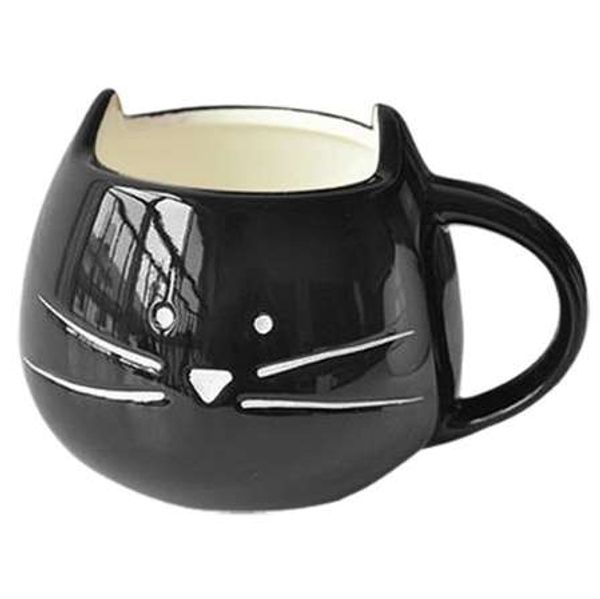 Copo de café branco gato animal leite copo cerâmico amantes caneca presente de aniversário bonito, presente de Natal