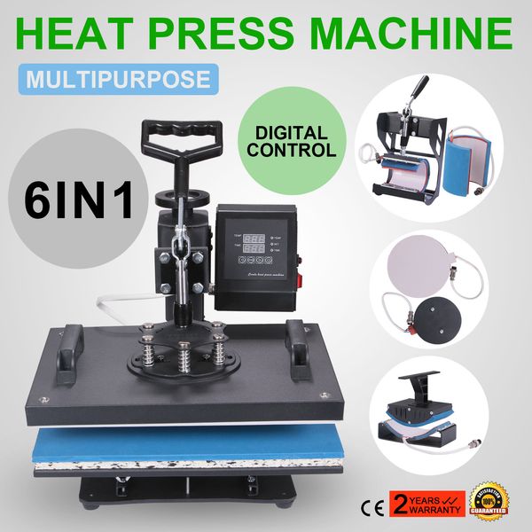 

6in1 heat pre machine digital tran fer ublimation for t hirt mug hat phoneca e