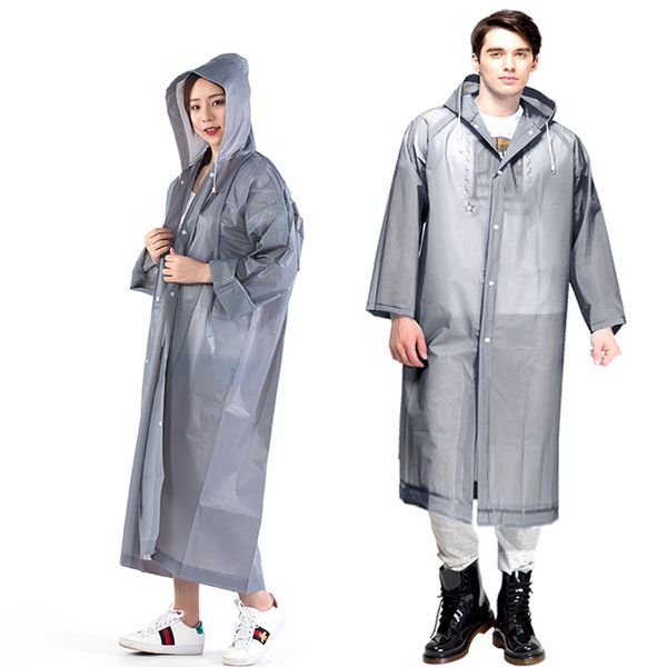 

men and women raincoat waterproof hooded cover quality rain poncho coat impermeable cloaks transparent rainwear wholesale