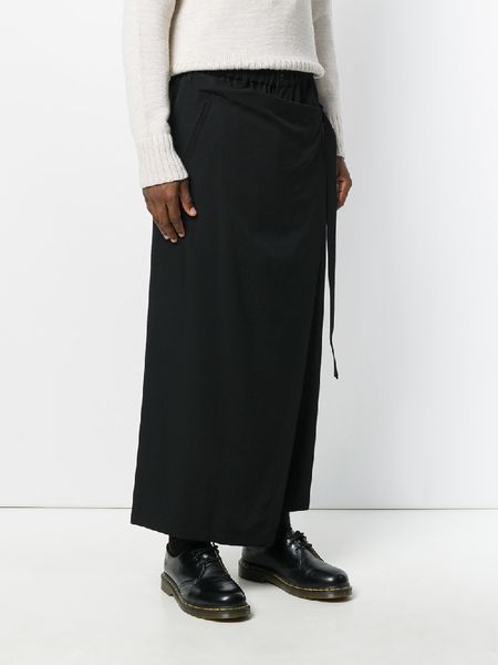 

27-44 2018 new men's clothing hair stylist gd fashion samurai pants asymmetrical stitching wide leg pants plus size costumes, Black