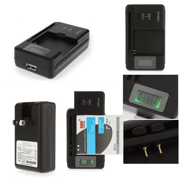 Universal Battery Charger Lcd Indicator Screen For Cell Phones Usb