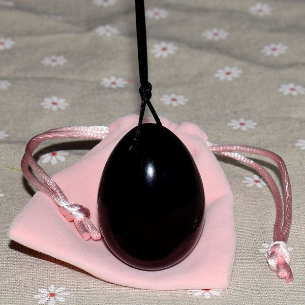 

50x35mm jade egg drilled obsidian egg feminine for women pelvic floor muscle vaginal exercise ball massage