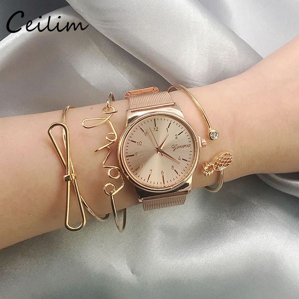 

women girl bowknot pineapple vintage gold color chic lovely shining rhinestone bracelets & bangles gifts adjustable jewelry wholesale, Black