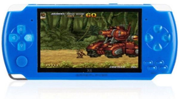 

x6 4.3 inch handheld game console portable game player 8gb(blue