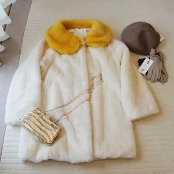 

new style high-end fashion women faux fur coat s2, Black