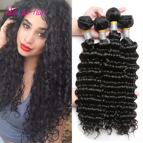 Rosa Hair Products 4 Bundles Raw Virgin Indian Hair Deep Wave
