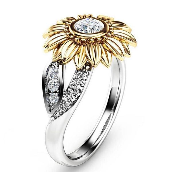

Victoria Wieck 2018 New Arrival Hot Fashion Jewelry 18K White Gold Filled 5A Cubic Zirconia Chrysanthemum sunflower Women Band Ring Gift