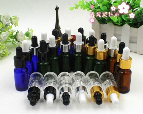 

10ml glass high-grade plastic head oil dropper bottle points bottling cosmetic trial 15pcs/lot