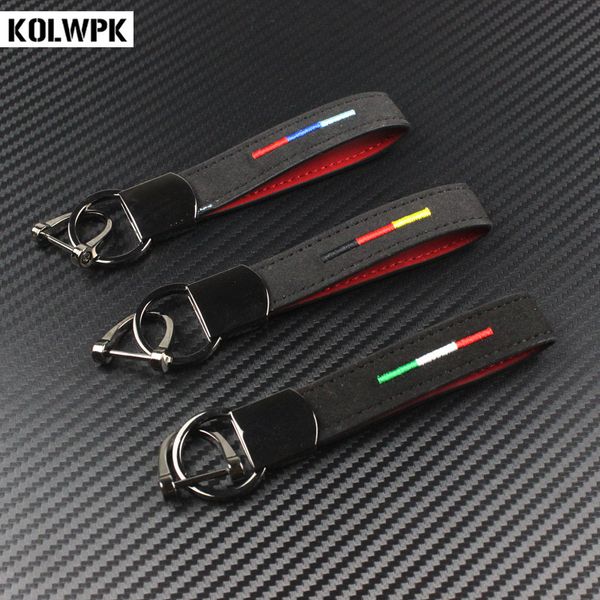 

car key chain leather key holder keychain for mercedes bmw the national flag of italy germany key chain alloy auto accessories