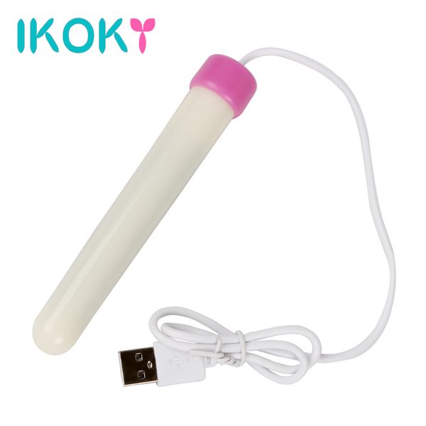 IKOKY Real Masturbator USB Barra riscaldante per uomini Giocattoli sessuali maschili Vagina Warmer Torch S919