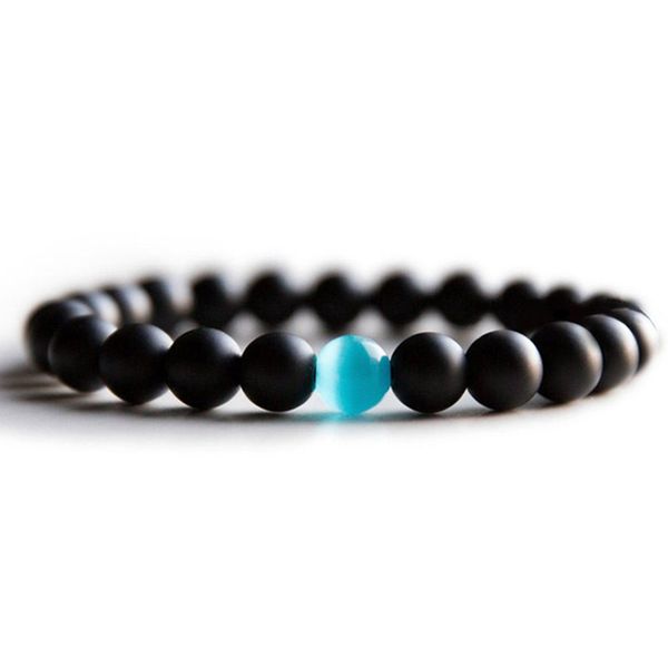 

opal bead bracelet for men black 8 mm natural stone healing reiki prayer beads yoga strand bracelet bangles s m l sizes