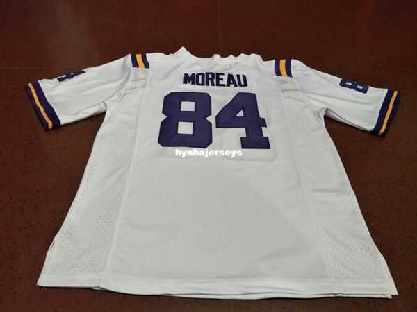 

men #84 foster moreau lsu tigers alumni college jersey or custom any name or number jersey, Black;red