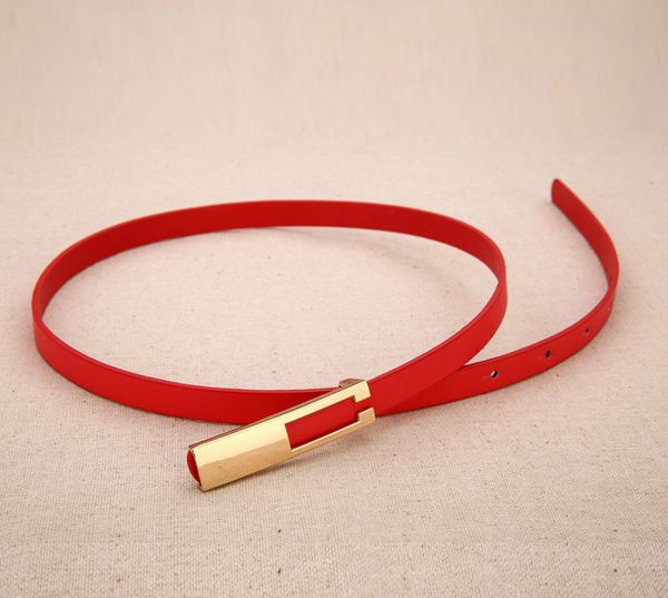 

2018 newly design women casual exquisite fashion style pu leather rectangle buckle wasit belt dress decoration thin belt waist, Black;brown