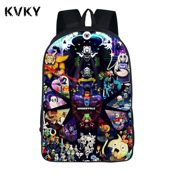 

anime undertale backpack for teenagers boys girls school bags sans women men travel bag children bookbag shoulder backpacks gift