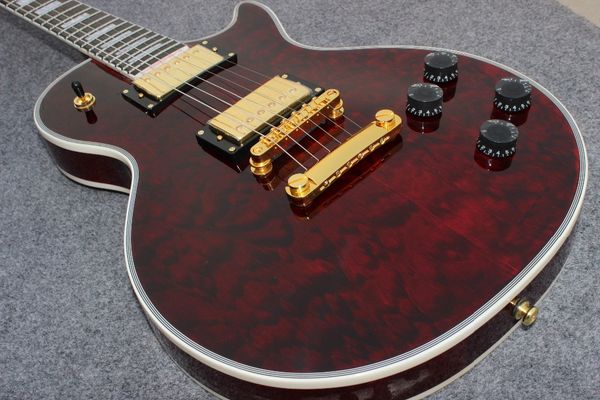 

new arrive custom pattern 1960 electric guitar, wine red color ebony fret board jumbo style high frets