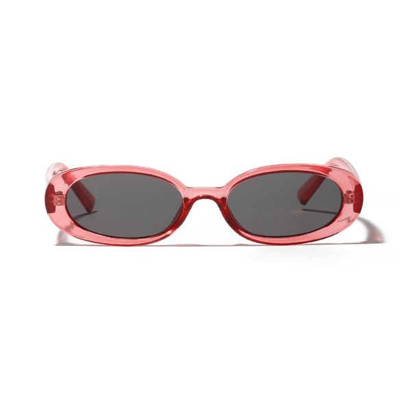 

new 2018 fashion oval sunglasses women colored lens small round vintage sun glasses female cute chic brand designer fml, White;black
