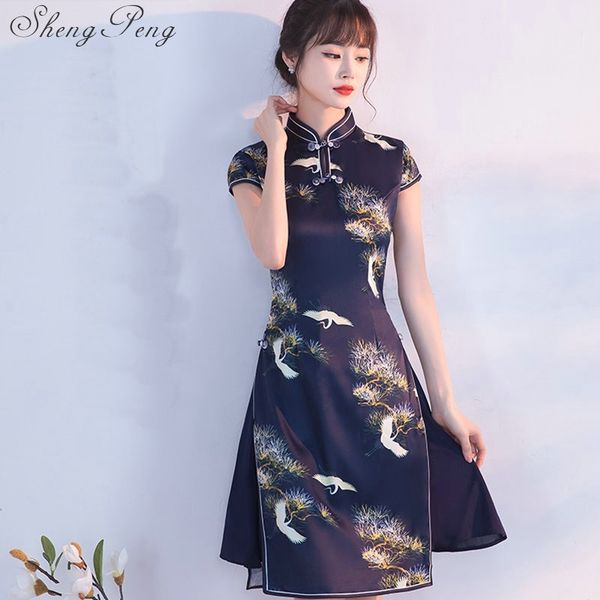 

2018 new qipao red lace cheongsam modern chinese traditional wedding dress women vestido oriental collars long qipao cc012