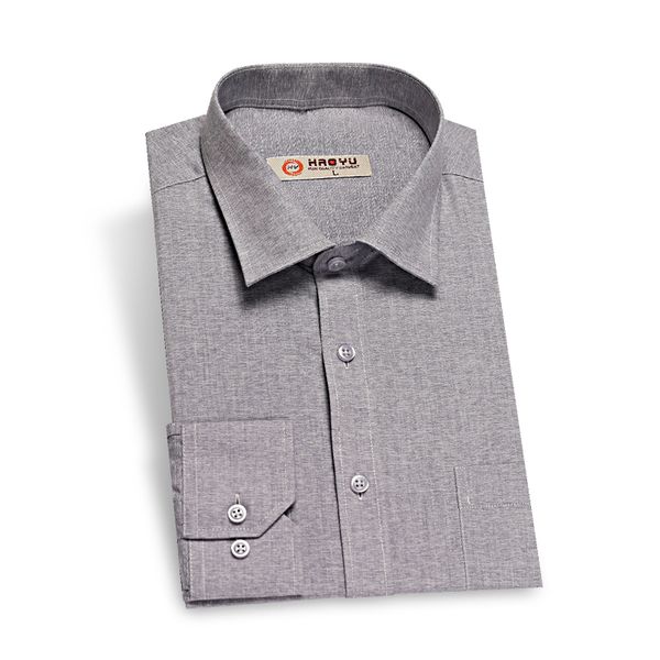 

wholesale-haoyu 2017 new arrival men shirt spring autumn shirt brand clothing long sleeve 100% oxford fabric casual slim fit, White;black