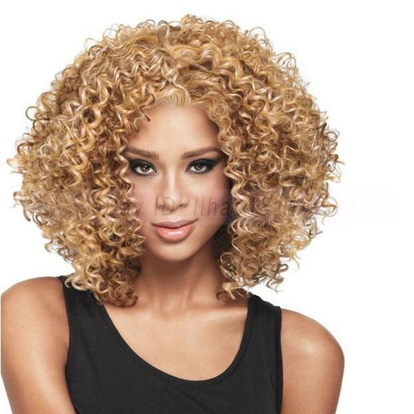 Finger Wave Hair Synthetic Full Wig Soft Puff Micro Curl Natural 4