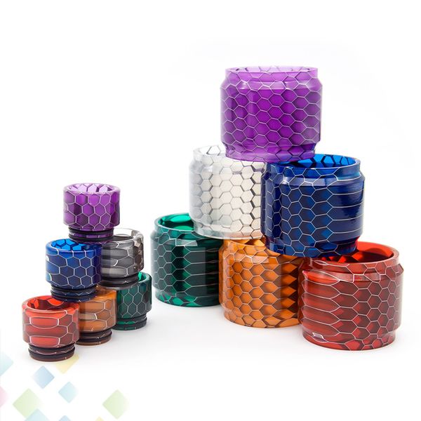 

Cobra Resin Tube Drip Tip Kit Snakeskin Honeycomb Grid Replacement Tubes 810 Tips Set Fit TFV8 TFV12 Prince Valyrian FireLuke Mesh DHL Free