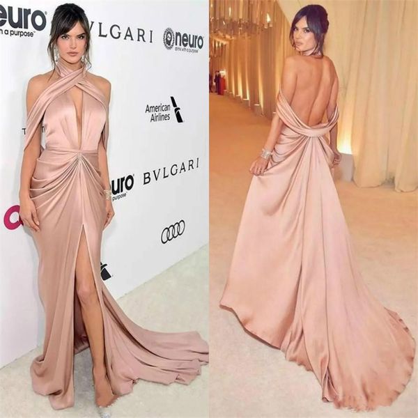 

новый стильный холтер шеи сексуальные вечерние платья спинки высокого сплит формальные платья выпускного вечера zuhair murad особый случай п, Black;red