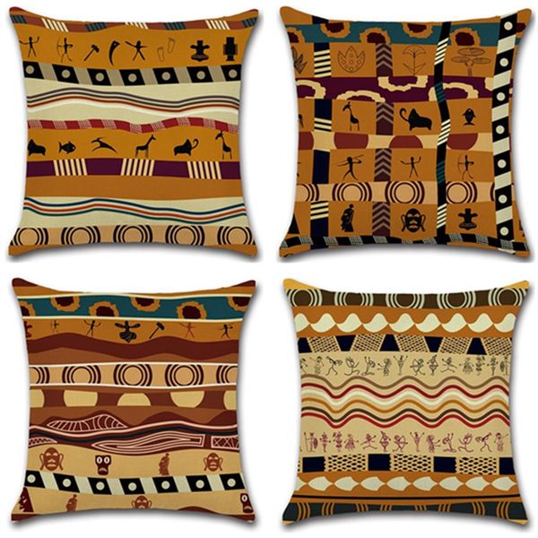 

new pillow case 4 styles pillow cover cotton african print ethnic style ancient pillowcase cushion cover home decor