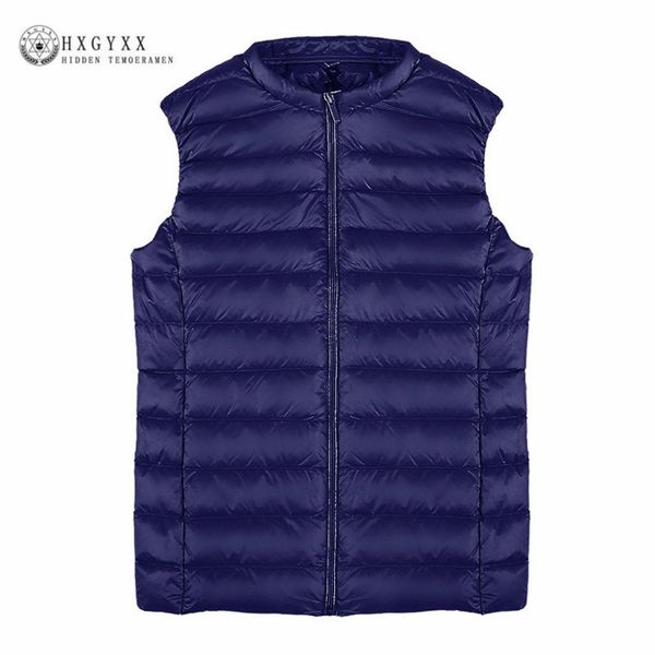 

2018 women vest ultra light 90% white duck down vest jacket autumn winter waistcoat round collar warm sleeveless coats okd214, Black;white