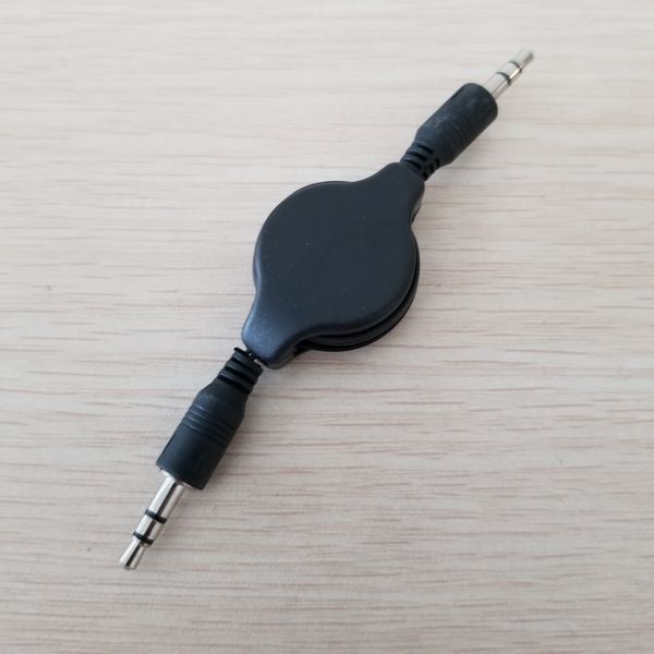 

retractable audio aux cable male to male for mobile phone car audio 3.5mm