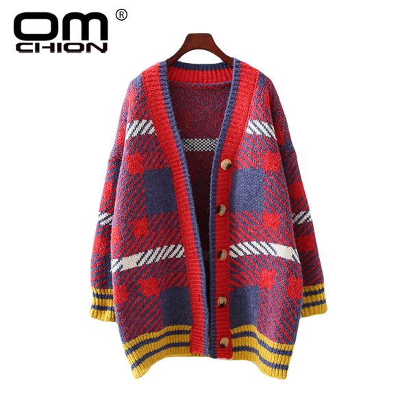 

omchion roupas feminina 2018 winter coat women single breasted korean cardigan oversize loose knit sweater jacket poncho ls109, White;black