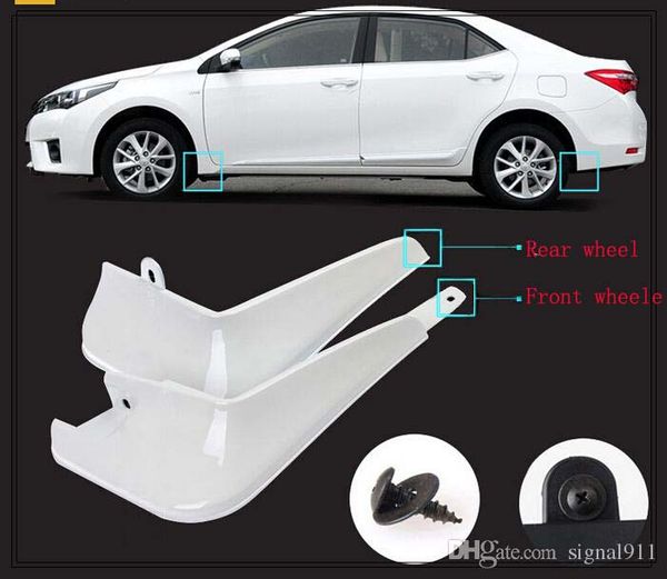 Ücretsiz kargo! Yüksek kaliteli PP malzeme 4 adet renk Çamur bekçi, çamurluk, Toyota Corolla 2014-2018 için fenderboard