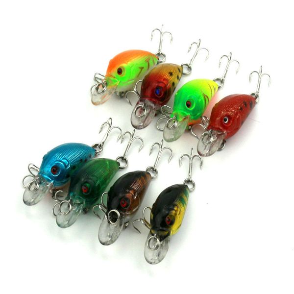 

lenpaby 8pcs fat shad deep square lip/ wiggle wart 05 fishing lure