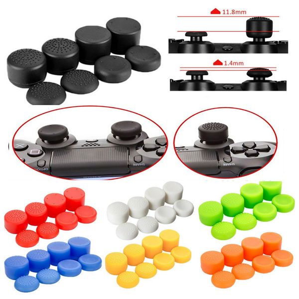 Impugnature per pollice in silicone 8in1 Copertura per cappuccio per joystick estesa per levetta estesa Confezione da 8 unità extra alta per controller PS4 PS3 Xbox ONE 360 SPEDIZIONE GRATUITA