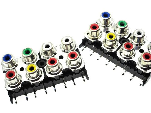 Conector de áudio RCA Cinch de 8 orifícios Pé de cobre RCA-813D