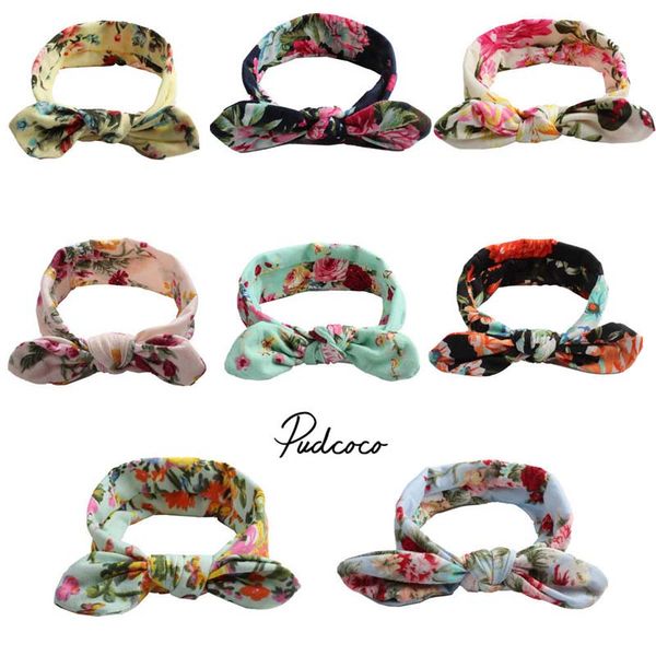 

pudcoco 2018 8pcs colors newborn baby girl headband infant toddler floral bow hair band accessories headwear, Slivery;white