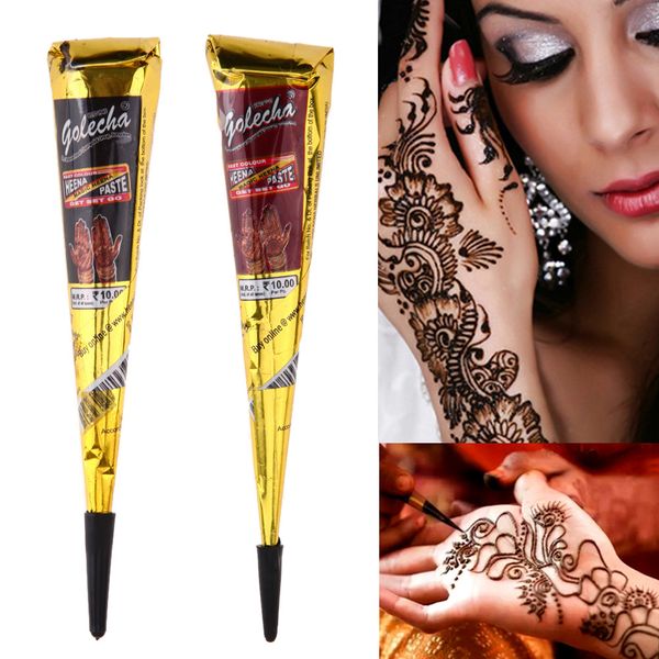 

1pc henna for tattoo body art paint mini natural henna tattoo paste for body drawing black