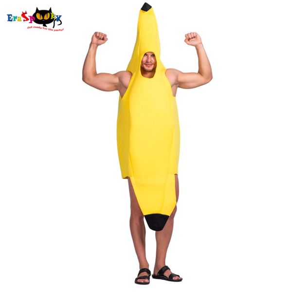 

men yellow banana fruit costume carnival party male outfits fancy dress jumpsuits rompers halloween costumes, Black;red