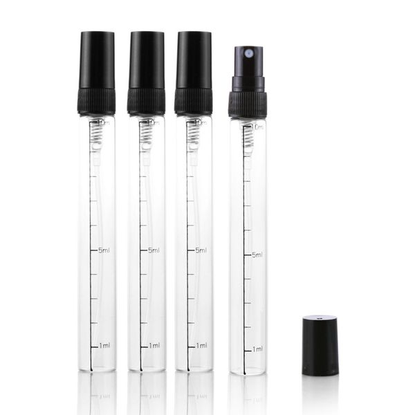 

10ml clear empty glass spray bottle, cosmetic perfume refillable container,classic empty perfume atomizer fast shipping f476