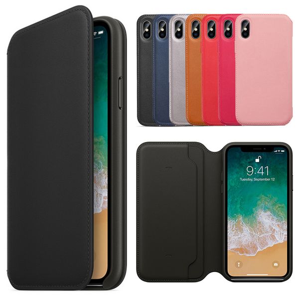 

Have logo original pu leather folio wallet ca e official auto leep function flip mart with card lot cover for apple iphone x max x