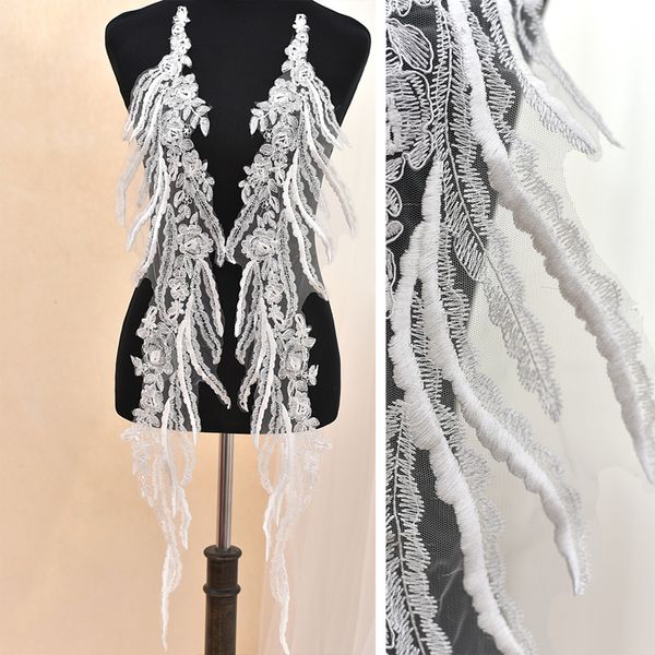 

Французская вышивка кружева патч свадебное платье фата DIY материалы театральный