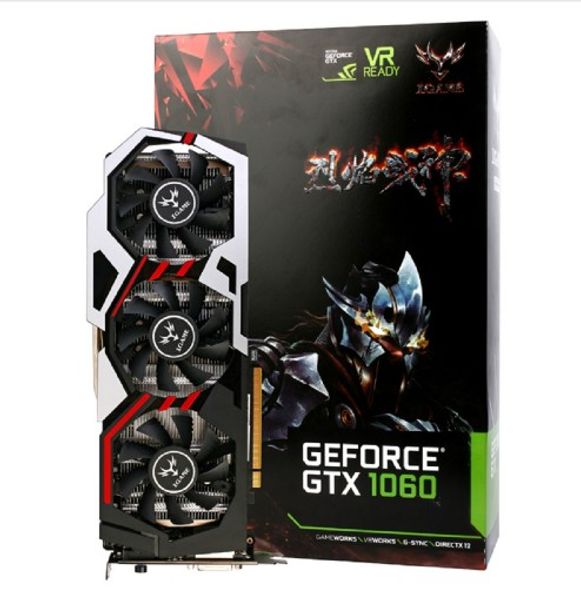 

Оригинальная красочная iGame 1060 U - 6GD5 Топ 192-битная игровая видеокарта GDDR5 GeForce GTX 1060 с