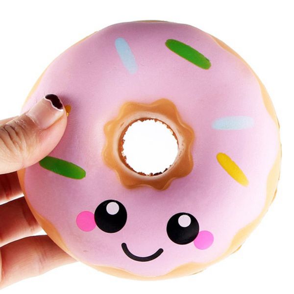 

Squishy Doughnut Slow Rising Decompression Toys Jumbo Food Bread Cake For Kids Adults Blue Pink Stress Relief Toy DHL Free 2018 good