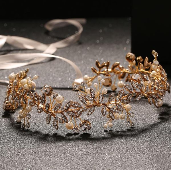 

алмазная сплав pearl бисера группы волос невесты свадебные аксессуары оголовьем, Silver