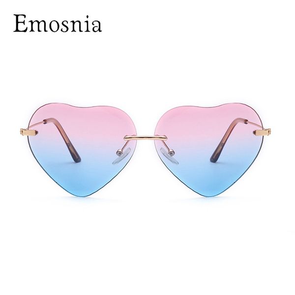 

emosnia unique oversized sun glasses women men metal frame big gradient sunglasses brand designer heart ocean oculos female, White;black