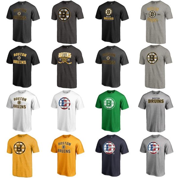 

Mens Boston Bruins Victory Arch Hockey T-Shirt Black Grey Gold Navy White No Name No Number Jerseys Mix Order Wholesale Fast Shipping