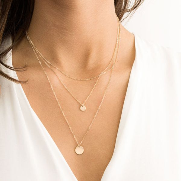 

lnrrabc adjustable 1pc graceful new arrival unique allergy silver or gold layered necklaces set/set of 3 layered necklaces