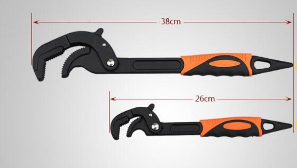 O Envio gratuito de Alta Qualidade 2 Pçs / set Ajustável Portátil Snap Rápido e Grip Wrench Universal Chave Multifuncional Spanner Set